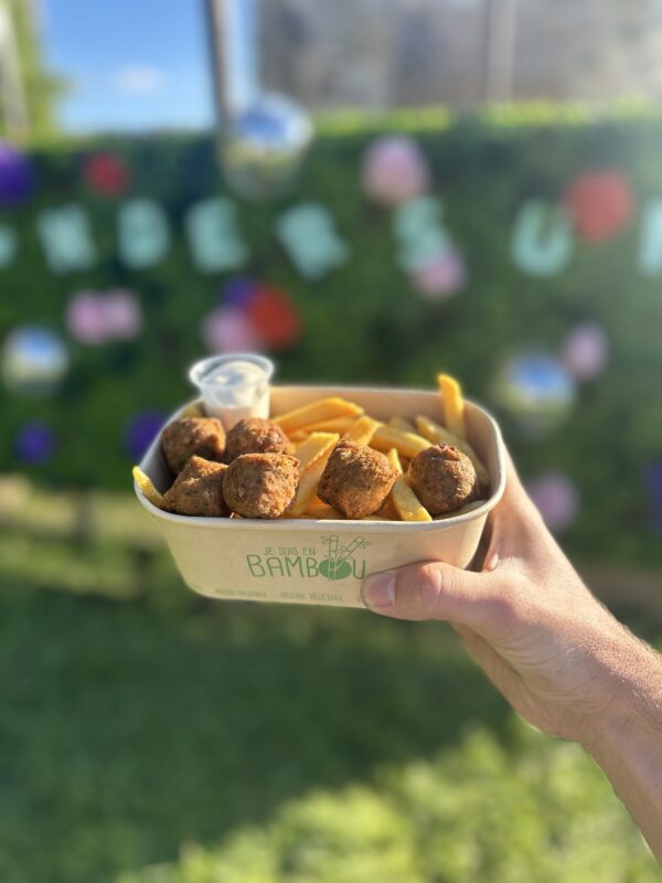 Falafel fèves & menthe, Sauce Blanche + Frites
